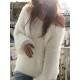 Casual Women Autumn Winter Loose Pure Color V-Neck Sweaters