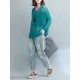 Casual Women Long Sleeve Pure Color Hooded Knitting Sweaters