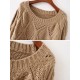 Casual Women Long Sleeve Solid Color Pullover Sweater