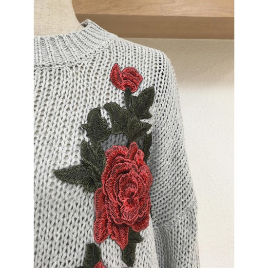 Casual Women Print Crew Neck Long Sleeve Sweaters