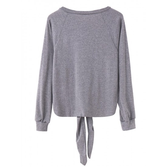 Casual Women Pullover Long Sleeve Pure Color Loose Sweaters