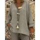 Women Pure Color V-Neck Long Sleeve Knitted Sweaters