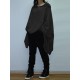 Casual Loose Pullover Tops Pocket Asymmetric Women Hooded Sweatshirts