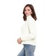 Casual Women Solid Color Fleece Stand Collar Long Sleeve Sweatshirt