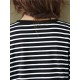 5XL Women Cotton Stripe Three Quarter Sleeve Shirts