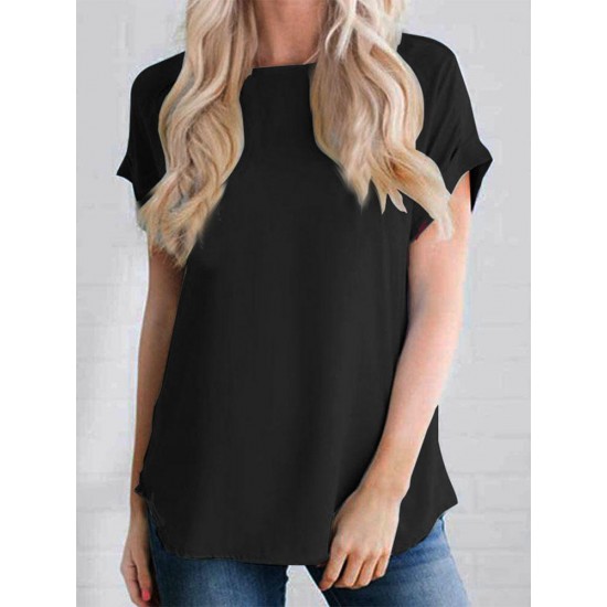 6-20 Women Casual Short Sleeves Loose Shirts