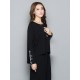 Autumn Women Embroidery Round Neck Long Sleeve T Shirt Autumn Women Embroidery Round Neck Long Sleeve T Shirt