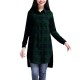 Casual Lady Plaid Print Asymmetrical Long Sleeve Shirt Casual Lady Plaid Print Asymmetrical Long Sleeve Shirt