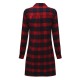 Casual Lady Plaid Print Asymmetrical Long Sleeve Shirt Casual Lady Plaid Print Asymmetrical Long Sleeve Shirt