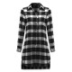 Casual Lady Plaid Print Asymmetrical Long Sleeve Shirt Casual Lady Plaid Print Asymmetrical Long Sleeve Shirt