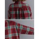 Casual Loose Plaid Long Sleeve Shirts with Button For Women