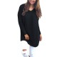 Casual Women Long Sleeve Slim V-Neck Knit Pullover Blouse