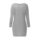 Casual Women Long Sleeve Slim V-Neck Knit Pullover Blouse