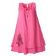 Casual Bow Embroidery Sleeveless Linen Mini Sundress For Women