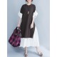 Casual Women Layered Flare Sleeves A Line Dress