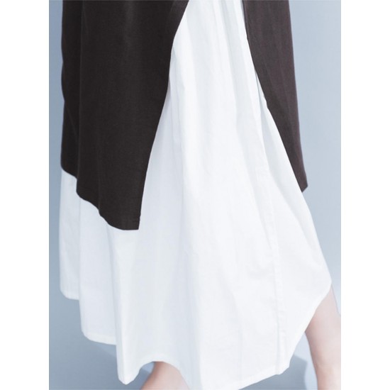 Casual Women Layered Flare Sleeves A Line Dress