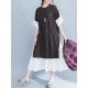 Casual Women Layered Flare Sleeves A Line Dress