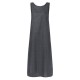 Japanese Style Sleeveless Back Tie Solid Color Apron Dress