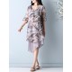 Chinese Style Printed Double Layers Women Dress