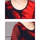 Elegant Women Chiffon Dress Patchwork Flowers Printing Two Layers Dresses