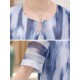 Elegant Women Fake Two Pieces Painted Chiffon Dress