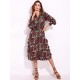 Elegant Women Floral Printed Chiffon Dresses