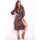 Elegant Women Floral Printed Chiffon Dresses