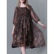 Plus Size Chiffon Dresses Loose Floral Dresses