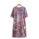 Plus Size Elegant Art Print Loose Dress For Women