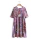 Plus Size Elegant Art Print Loose Dress For Women