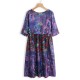 Plus Size Elegant Art Print Loose Dress For Women