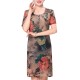 Summer Mother Dress Personalized Floral Printed Chiffon Straight Dress