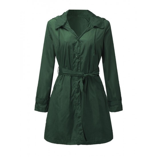 Autumn Women Trench Coat Solid Double Breasted Dust Coat