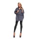 Casual Women Thick Coat Pocket Zipper Hooded Jacket