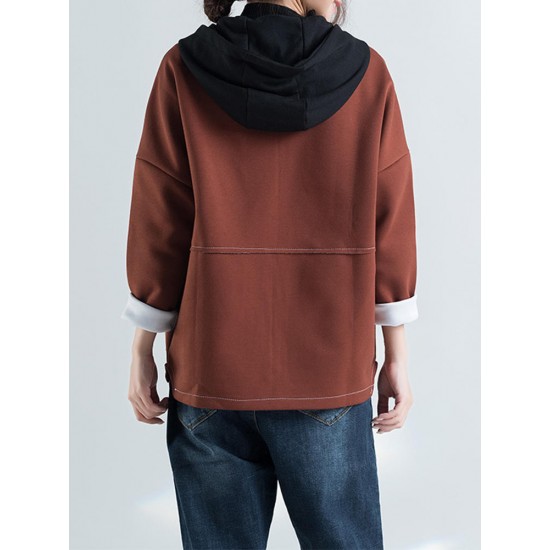 Casual Women Thick Hooded Coat