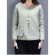 Casual Women Warm Cotton Linen Quilted Jacket
