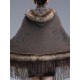 Elegant Women Faux Fur Hooded Cloak Coat