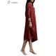 Casual Loose Front Button Solid Cotton Irregular Dress