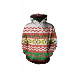 Casual Women Christmas Costume Geometric Printed Sweatshirts