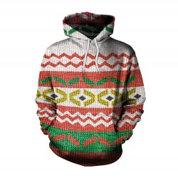 Casual Women Christmas Costume Geometric Printed Sweatshirts