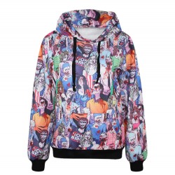 Casual Women Halloween Hip-hop Printed Sweatshirts