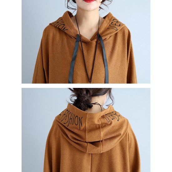 Casual Women Khaki  Pockets Hooded Sweatshirts