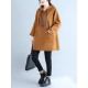 Casual Women Khaki  Pockets Hooded Sweatshirts