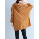 Casual Women Khaki  Pockets Hooded Sweatshirts