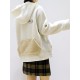 Fleece Hooded Zipper Pockets Long Sleeve Sweatshirt