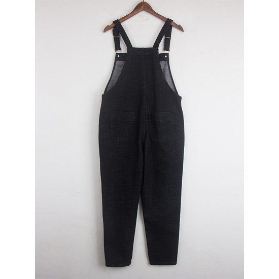 S-6XL Casual Women Denim Pockets Jumpsuit Playsuit S-6XL Casual Women Denim Pockets Jumpsuit Playsuit