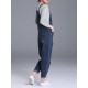 S-6XL Casual Women Denim Pockets Jumpsuit Playsuit