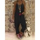 Solid Color Spaghetti Straps Cotton Jumpsuit with Pockets
