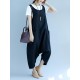 Women Casual Loose Sleeveless Harem Jumpsuit with Pockets