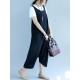 Women Casual Loose Sleeveless Harem Jumpsuit with Pockets